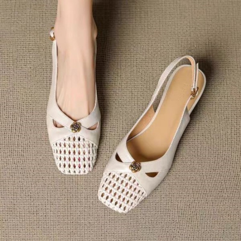 Women'S Shoes - Kadın Fransız tarzı kapalı burunlu sandaletler,