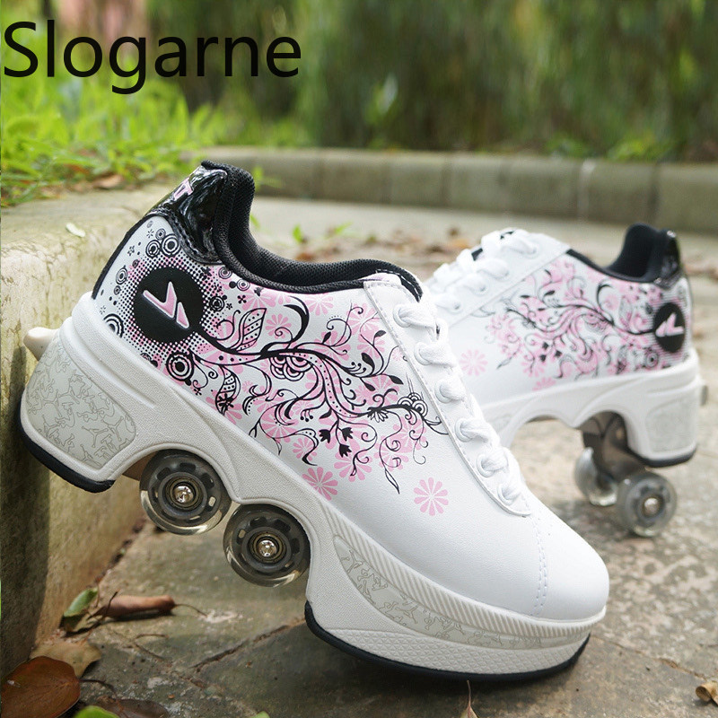 Women'S Shoes - Kadınlar 4 Tekerlekli Deforme Olabilen Paten