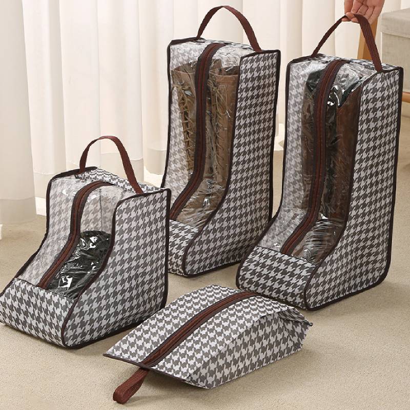 Women'S Shoes - Şeffaf PVC Pencereli Uzun Bot Saklama