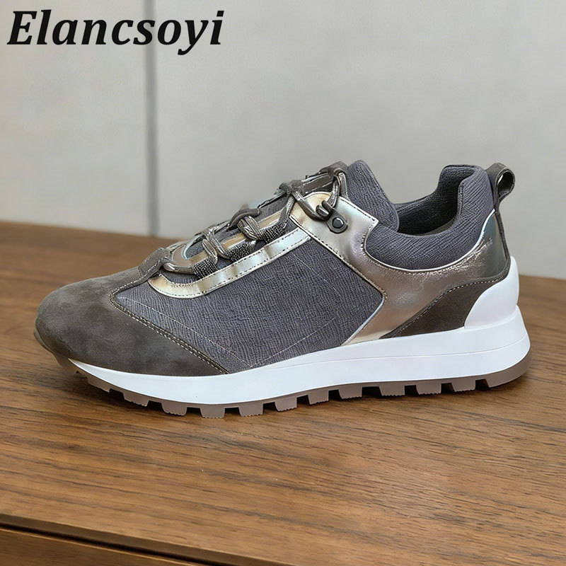 Spor ayakkabı kadın bağcıklı d - Knit Fabric Lace Up Sneakers incelemesi ve fiyatı