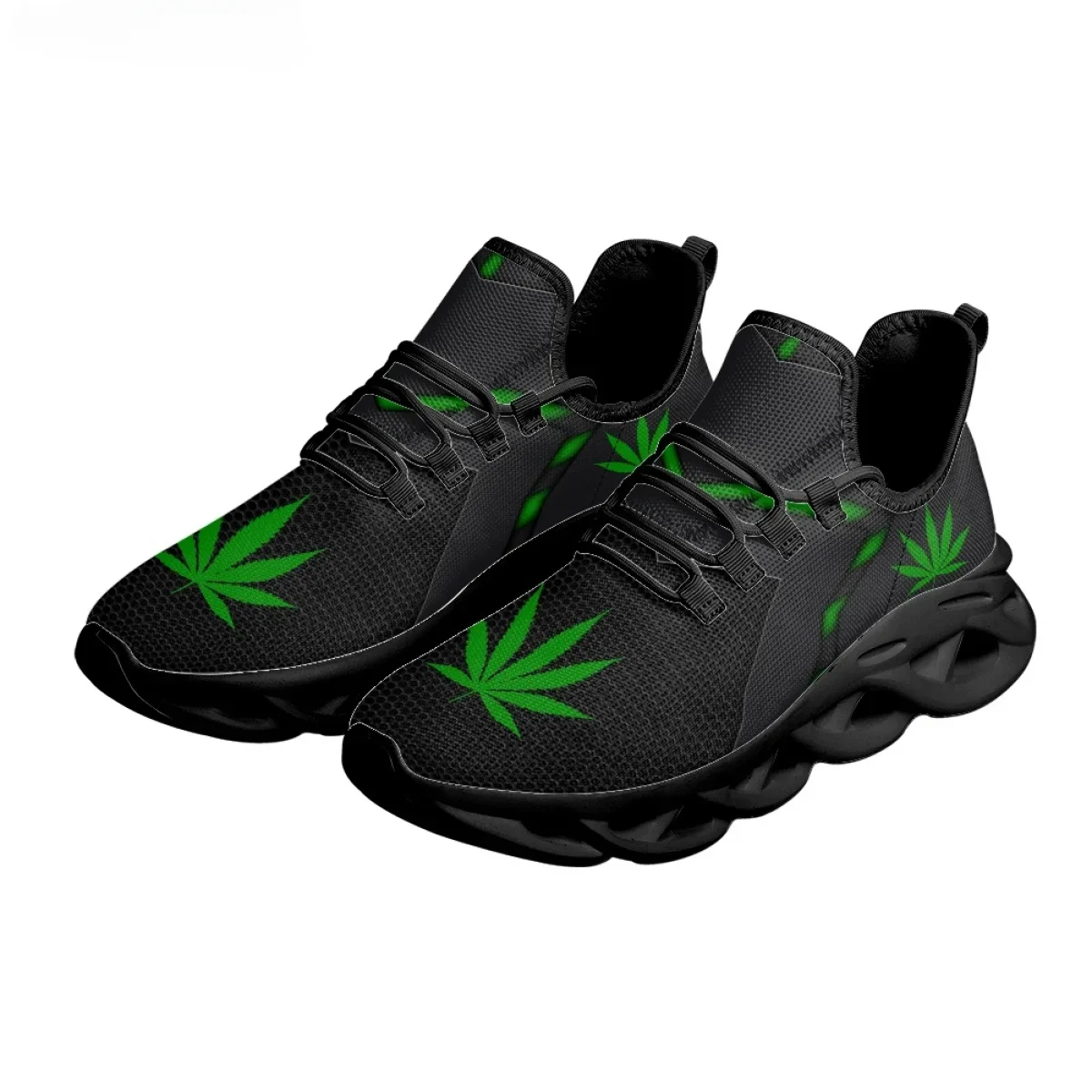 Yeşil ot yaprakları baskı kadı - Breathable Mesh Athletic Shoes incelemesi ve fiyatı