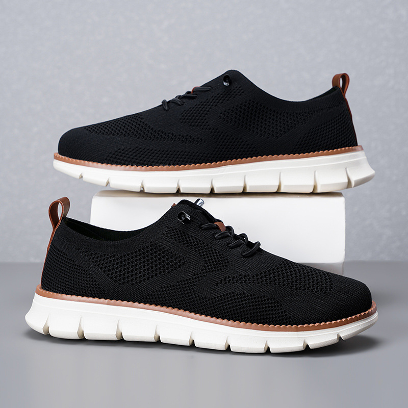 2026 Yeni Erkek Nefes Alabilen - Knit Fabric Lace Up Sneakers incelemesi ve fiyatı