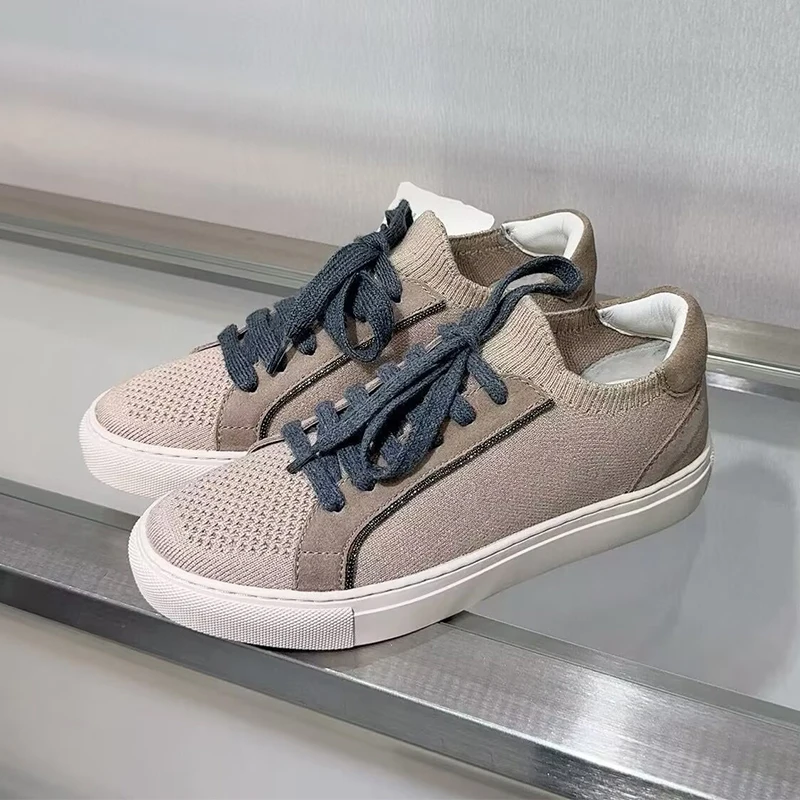 Kadın Örgü Nefes Spor Ayakkabı - Knit Fabric Lace Up Sneakers incelemesi ve fiyatı